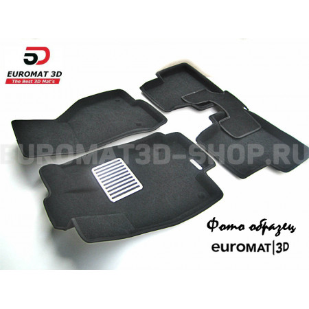 Текстильные 3D коврики Euromat3D Lux в салон для Porsche Panamera (2012-2016) № EM3D-004104