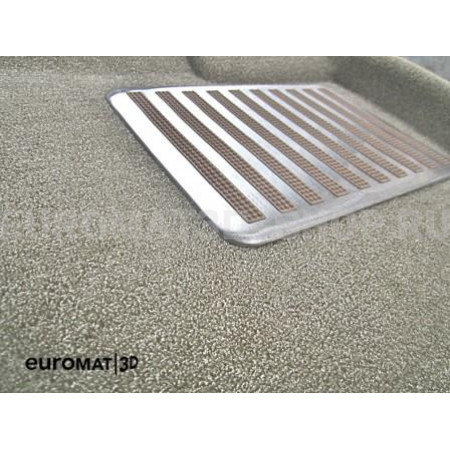 Текстильные 3D коврики Euromat3D Lux в салон для Porsche Panamera (2012-2016) № EM3D-004104T Бежевые