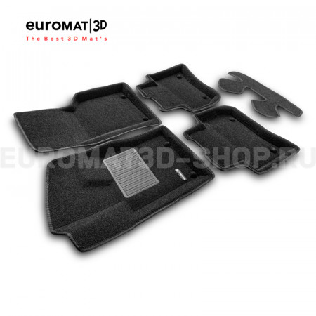 Текстильные 3D коврики Euromat3D Premium в салон для Land Rover Range Rover Velar (2017-) № EMPR3D-002753