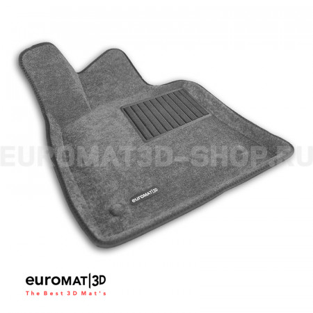 Текстильные 3D коврики Euromat3D Business в салон для ZEEKR 001 (2021-) № EMC3D-005720G Серые